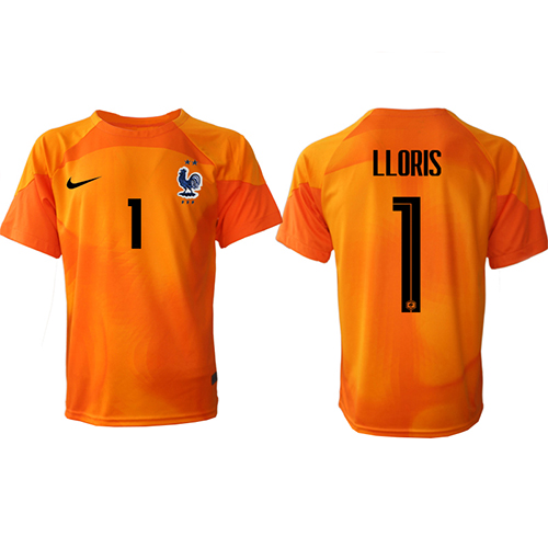 Frankreich Hugo Lloris #1 Torwart Fußballbekleidung Heimtrikot WM 2022 Kurzarm